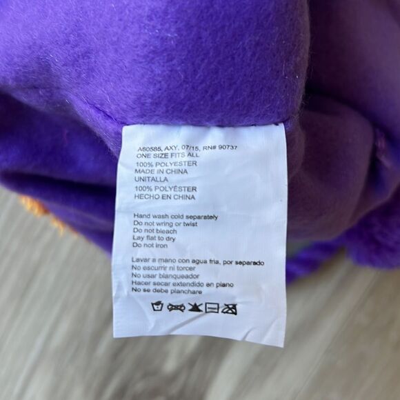 Rainbow ‘Love’ Striped Beanie Pom Pom Winter Hat Girls - Picture 4 of 4